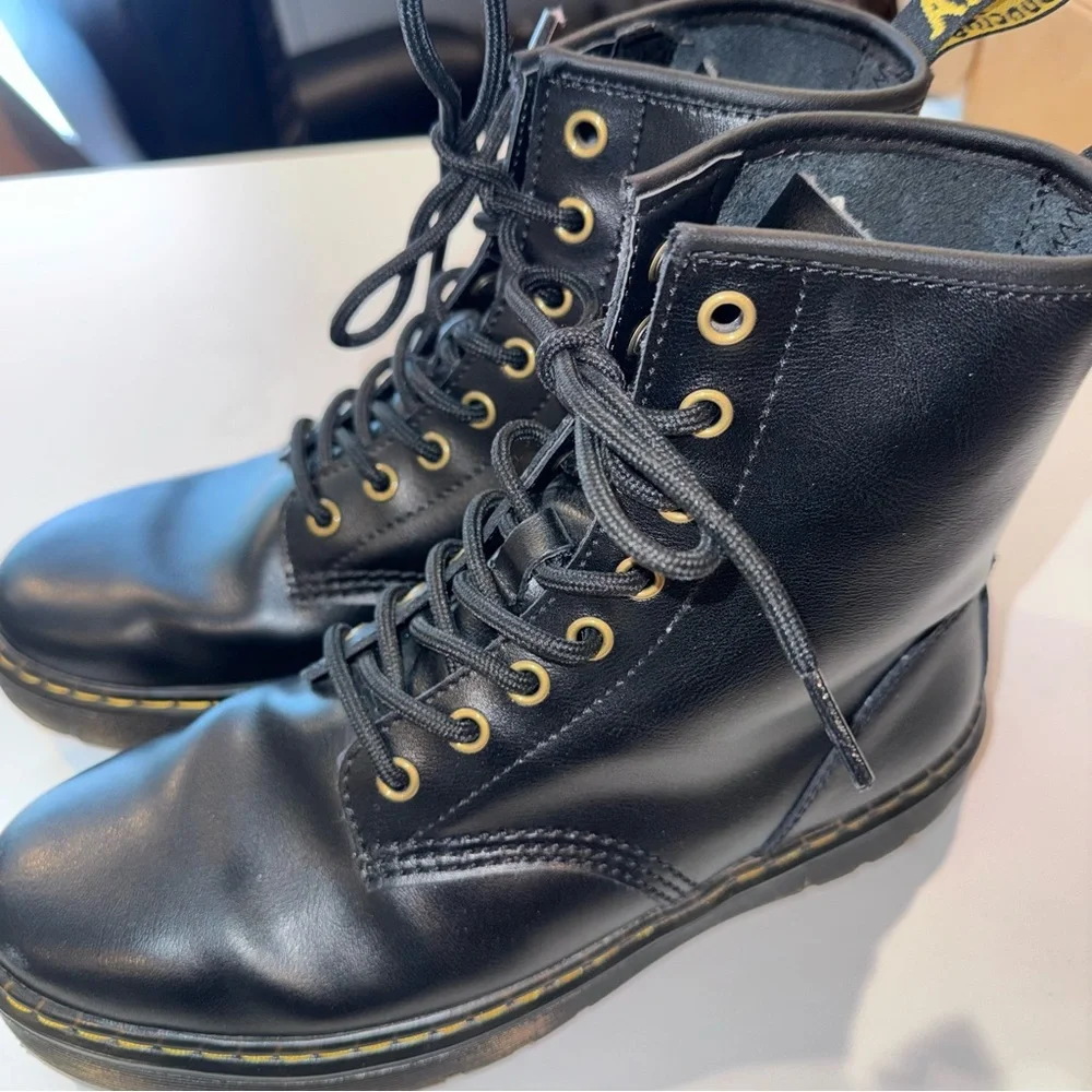 Dr. Martens Black Leather Combat Boots - Picture 9 of 9
